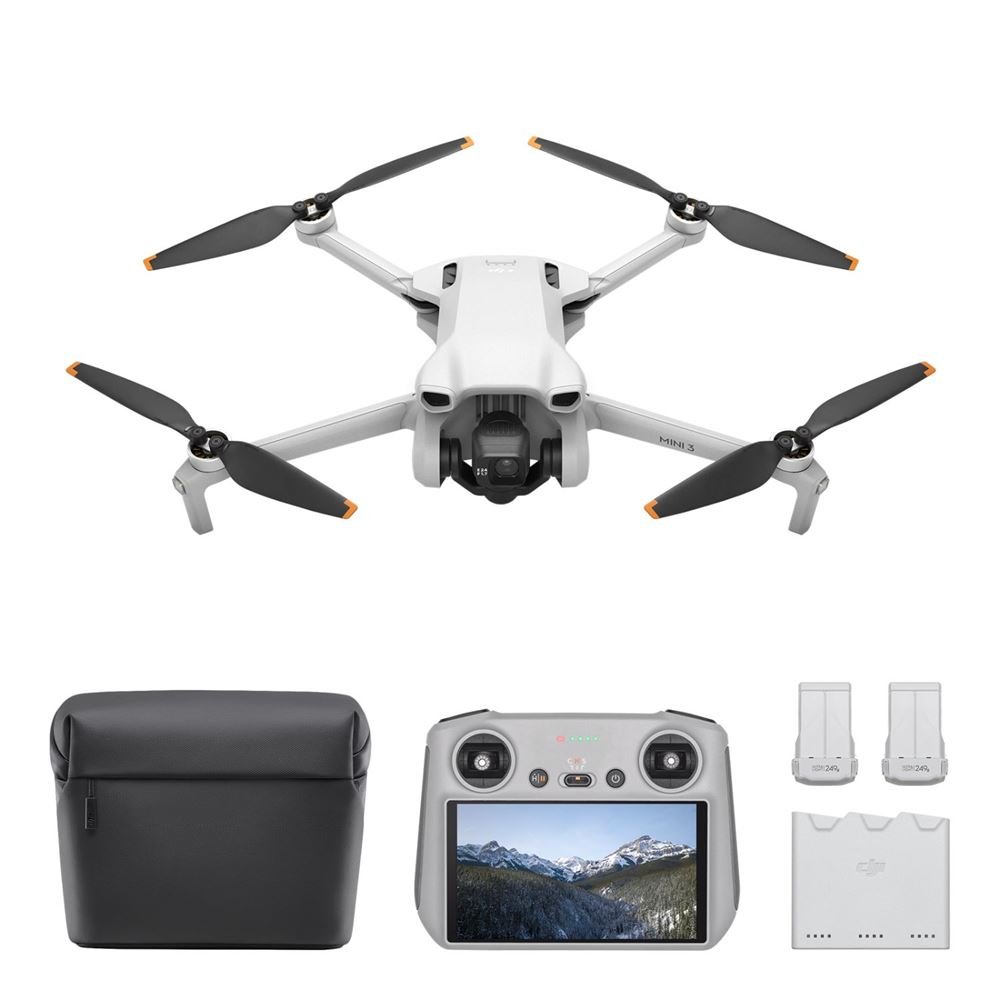Drone-Dji-Mini-3-Fly-More-Combo-avec-radiocommande-smart-controller-Gris.jpg Dji Mini 3 Fly More Dron Combo con Control Remoto Inteligente Gris - Imagen 1