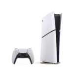 Consola Sony PS5 Slim Digital Edition, blanca y negra