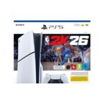 Pack de consola PlayStation 5 Edición Estándar Sony Slim Blanco y Negro + NBA 2K26